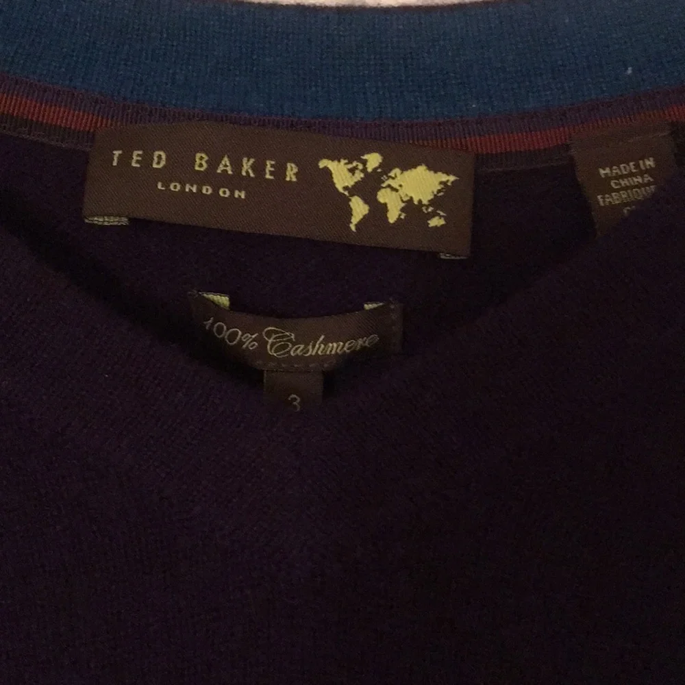 NWT Purple Cashmere Ted Baker V-neck sweater - Picture 7 of 14